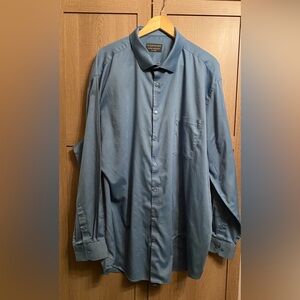 Mr Big & Tall Signature Carrington Men’s Longsleeve Dress Shirt, Size 20 37/38